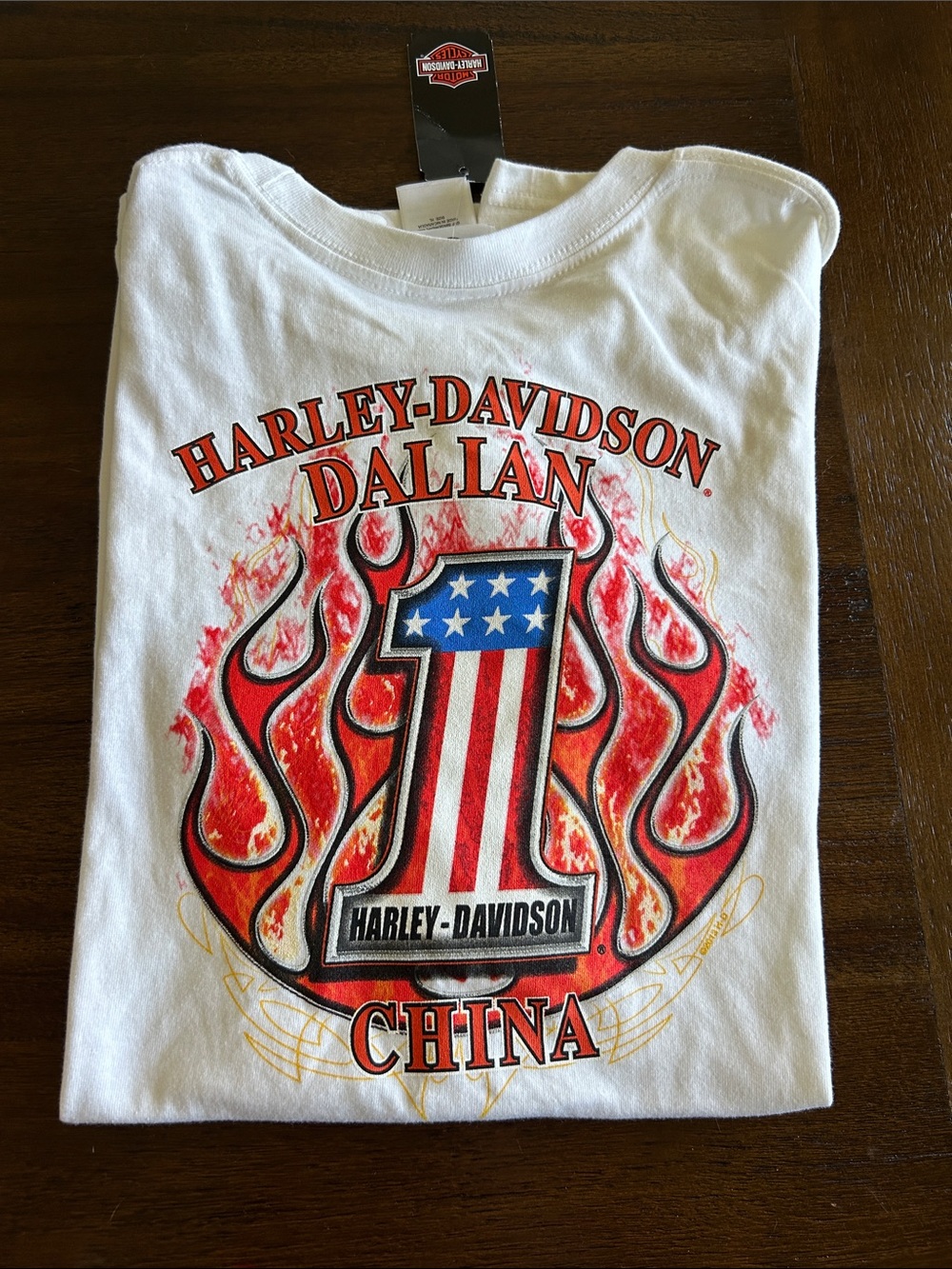 Harley-Davidson Kids White 'Number 1' Graphic Tee
